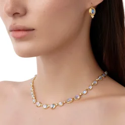 18K BLUE MOON ETERNITY NECKLACE