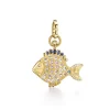 18K BLUE MOONSTONE BUBBLY FISH