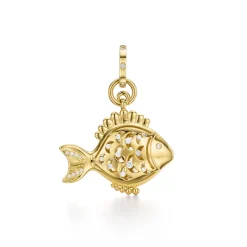 18K BLUE MOONSTONE BUBBLY FISH