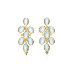 18K BLUE MOONSTONE DROP EARRINGS