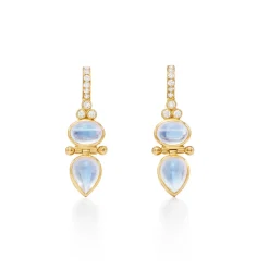 18K BLUE MOONSTONE DYNASTY DROP EARRINGS