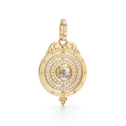 18K BLUE MOONSTONE TRIPLE ORBIT TOLOMEO PENDANT