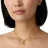 18K BLUE SAPPHIRE CRESCENT MOON PENDANT
