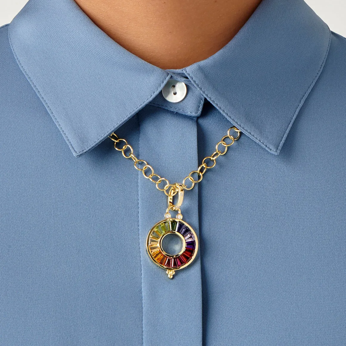 18K COLOR WHEEL PENDANT