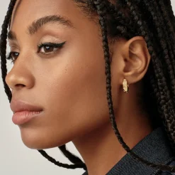 18K COSMOS HOOPS