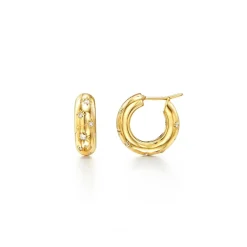 18K COSMOS HOOPS