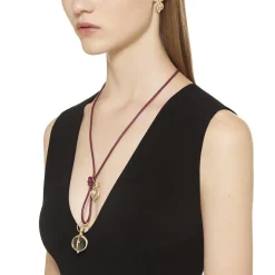 18K CRIMSON LEATHER CORD