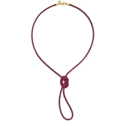 18K CRIMSON LEATHER CORD