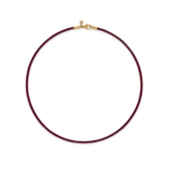 18K CRIMSON LEATHER CORD