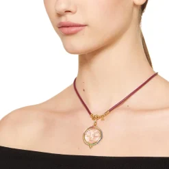 18K CRIMSON LEATHER CORD