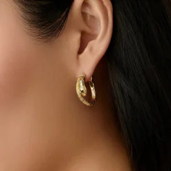 18K DELPHI SERPENT HOOPS