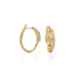 18K DELPHI SERPENT HOOPS