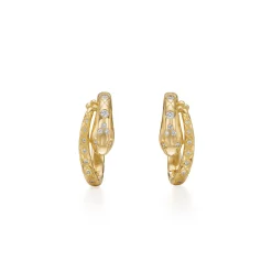 18K DELPHI SERPENT HOOPS