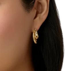 18K DELPHI SERPENT HOOPS