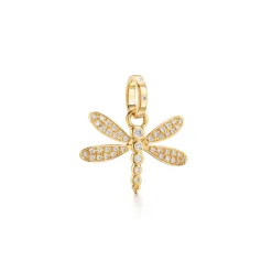 18K DIAMOND DRAGONFLY PENDANT