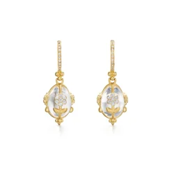 18K DIAMOND FIORI AMULET EARRINGS