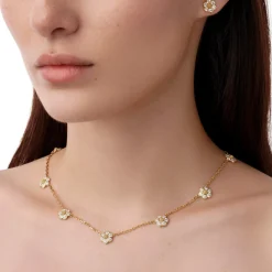 18K DIAMOND FIORI NECKLACE