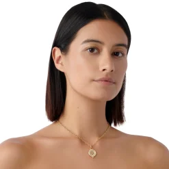 18K DIAMOND MANDALA CUTOUT PENDANT