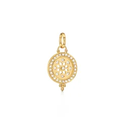 18K DIAMOND MANDALA CUTOUT PENDANT
