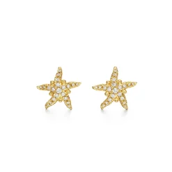 18K DIAMOND SEA STAR EARRINGS