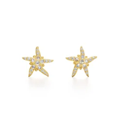 18K DIAMOND SEA STAR EARRINGS