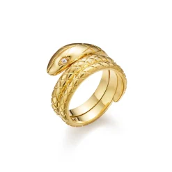 18K DOUBLE SERPENT RING