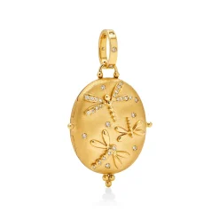 18K DRAGONFLY LOCKET