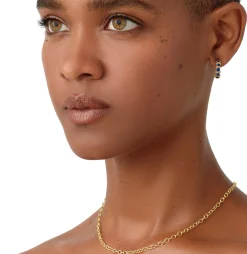 18K ETERNITY HOOP EARRINGS