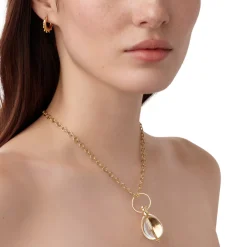 18K EXTRA SMALL ORIGINAL ROCK CRYSTAL AMULET