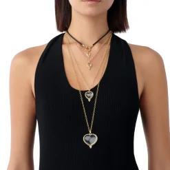 18K EXTRA SMALL ROCK CRYSTAL HEART PENDANT