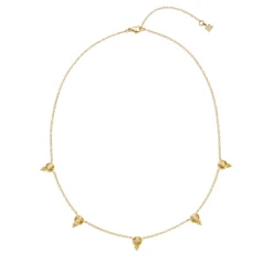 18K FIVE DIAMOND TEMPLE NECKLACE