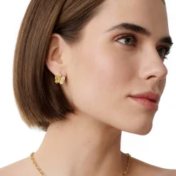 18K GOLDEN BUTTERFLY EARRINGS