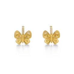 18K GOLDEN BUTTERFLY EARRINGS