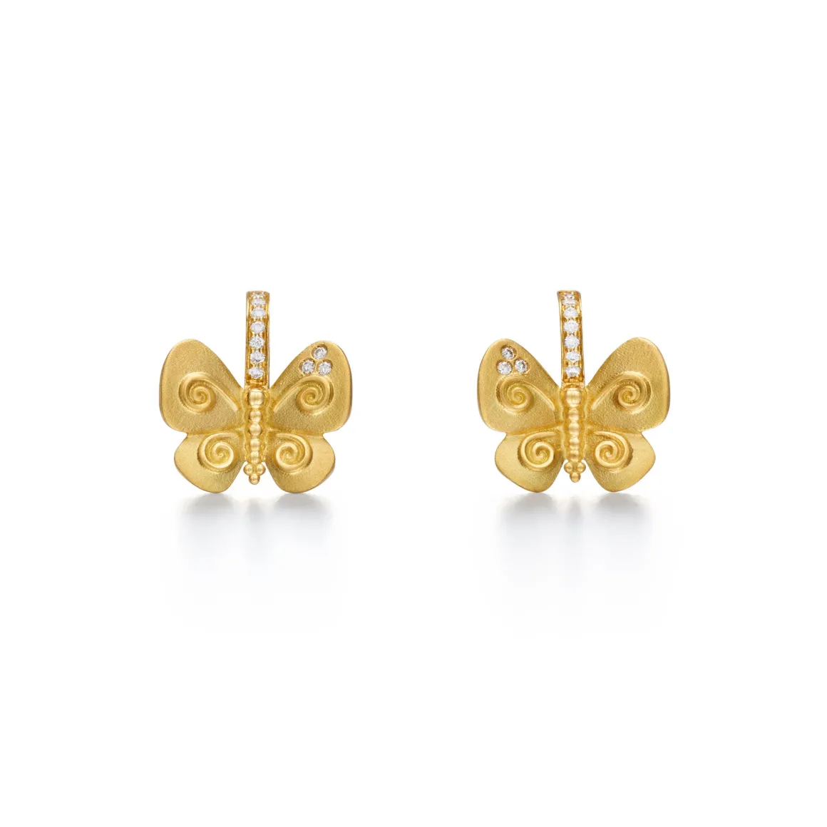 18K GOLDEN BUTTERFLY EARRINGS