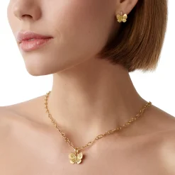 18K GOLDEN BUTTERFLY EARRINGS