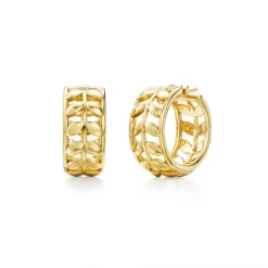 18K GOLDEN VINE HOOPS