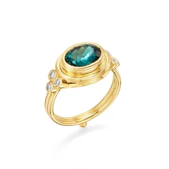 18K INDICOLITE CLASSIC TEMPLE RING