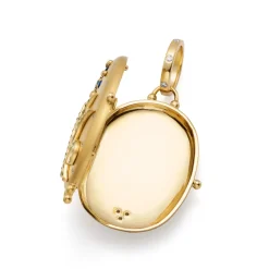 18K LARGE BLUE SAPPHIRE PRIMAVERA LOCKET