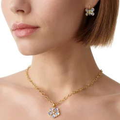 18K LUNA FLOWER PENDANT