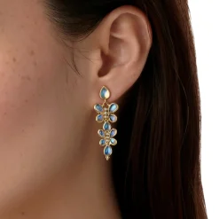 18K LUNA FLUTTER DROP EARRINGS