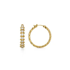 18K MEDIUM DIAMOND ETERNITY HOOPS