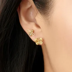 18K MINI BUTTERFLY EARRING