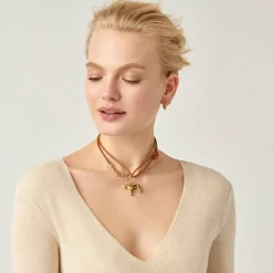 18K NATURAL LEATHER CORD