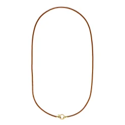 18K OPEN BALE NATURAL LEATHER CORD