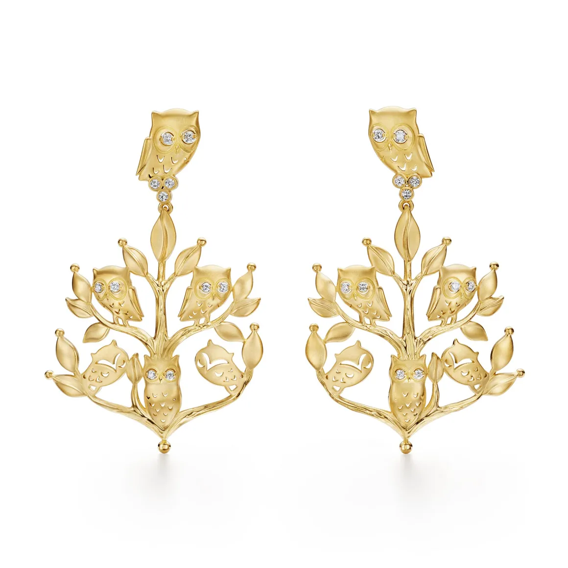 18K OWLWOOD EARRINGS