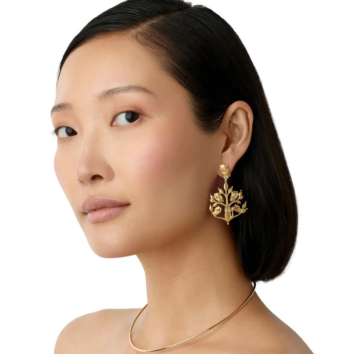 18K OWLWOOD EARRINGS