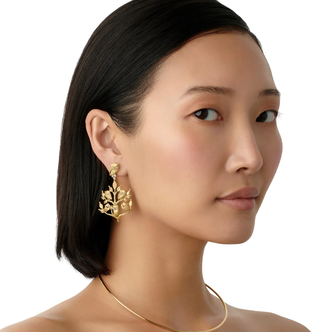18K OWLWOOD EARRINGS