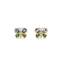 18K PRECIOUS BUTTERFLY POST EARRINGS