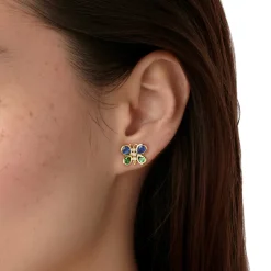 18K PRECIOUS BUTTERFLY POST EARRINGS