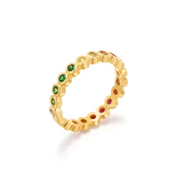 18K RAINBOW ETERNITY RING